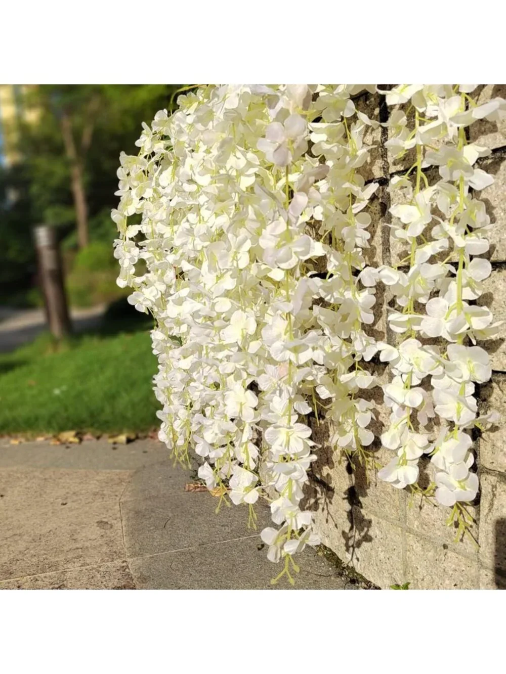 24 Pack Fake Wisteria Vine Hanging Garland Silk Flowers for Home Wedding Decor